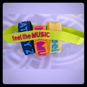 Zumba Armed 'n' Fabulous Rubber Bracelets. Set of